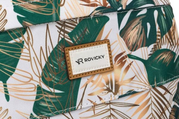 Klassisk polyesterrygsæk til kvinder med plantemønster - Rovicky