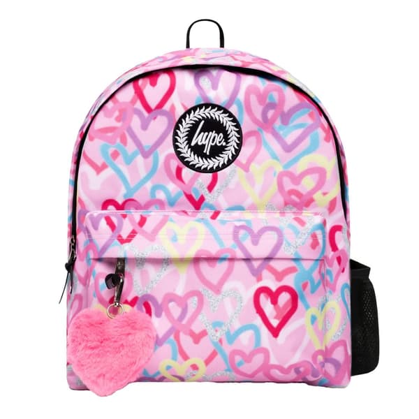 Hype Iconic Graffiti Hjärta Ryggsäck Pink/Multicoloured One Size