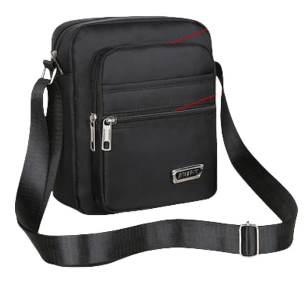 INF Crossbody-väska i nylon för män - Lätt och vattentät Six zippers