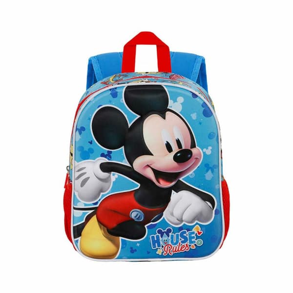 3D Koululaukku Mickey Mouse Karactermania Sininen 26 x 11 x 31 cm