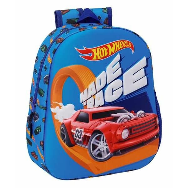 3D Barnebag Hot Wheels Blå 27 x 33 x 10 cm 3D