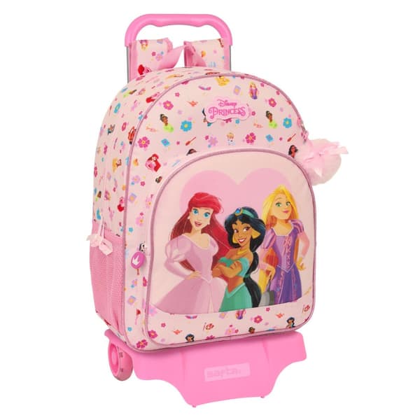 Skolväska med hjul Disney Princess Summer adventures Rosa 33 x 42 x 14 cm