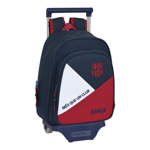 Skolväska med hjul F.C. Barcelona Corporativa Blå Rödbrun (27 x 33 x 10 cm)