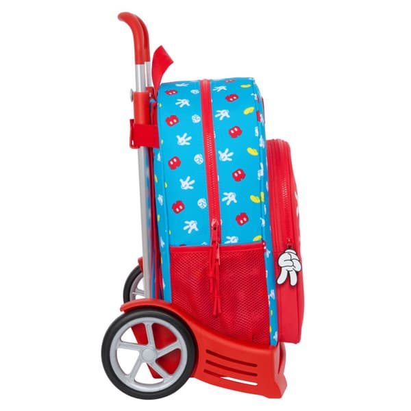 Skolväska med hjul Mickey Mouse Clubhouse Fantastic Blå Röd 33 x 42 x 14 cm