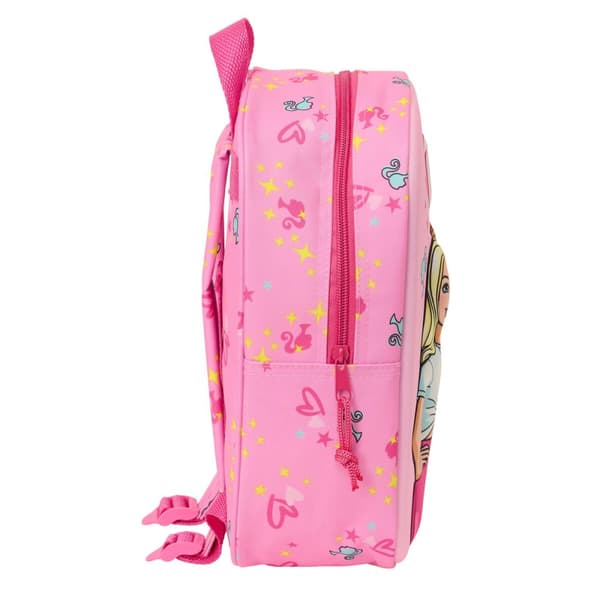 Skolryggsäck Barbie Rosa Fuchsia 22 x 27 x 10 cm 3D
