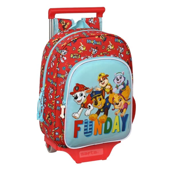 Reppu pyörillä The Paw Patrol Funday Sininen Punainen 26 x 34 x 11 cm