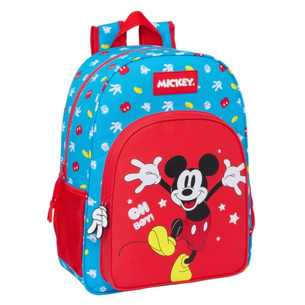 Koululaukku Mickey Mouse Clubhouse Fantastic Sininen Punainen 33 x 42 x 14 cm