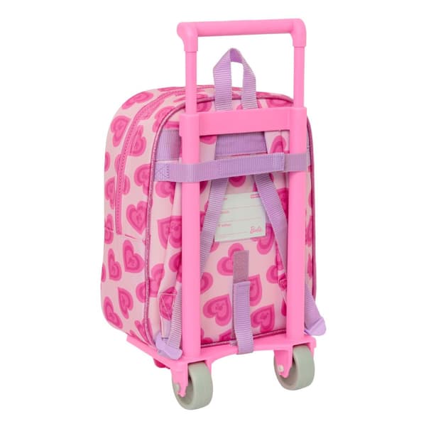 Reppu pyörillä Barbie Love Pinkki 22 x 27 x 10 cm