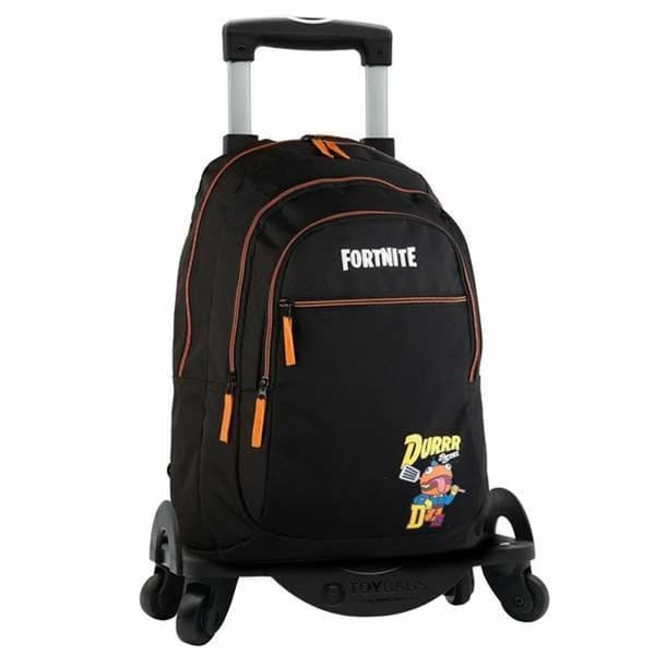 Reppu pyörillä Fortnite Durrr Musta 44 x 30 x 20 cm