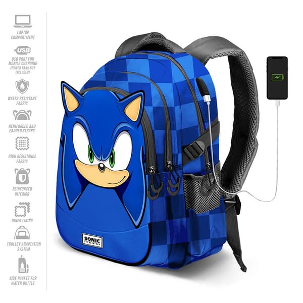 Karactermania Sonic The Hedgehog Sega Sight Plus Løb Rygsæk
