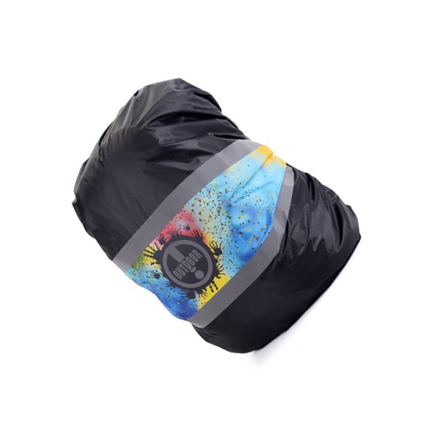 INF Reflekterende ryggsekk regntrekk for ryggsekker Black reflective logo
