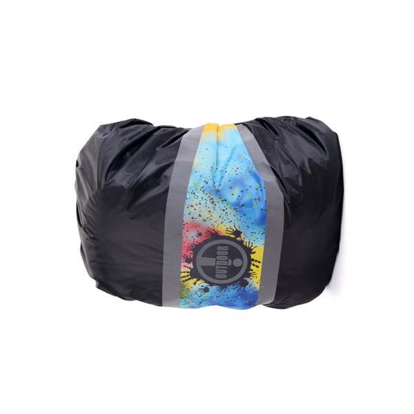 INF Reflekterende ryggsekk regntrekk for ryggsekker Black reflective logo