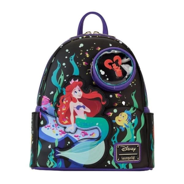 LOUNGEFLY RYGGSÄCK ARIEL DEN LILLA SJÖjungfrun DISNEY PRINSESSOR