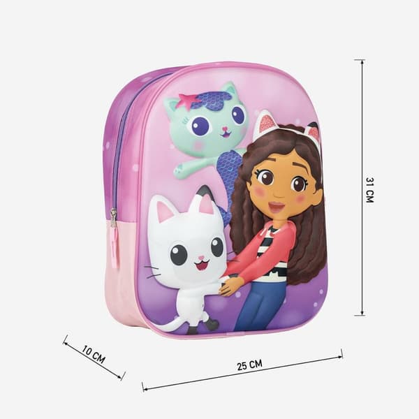 Skolebag Gabby's Dollhouse Rosa 25 x 31 x 10 cm