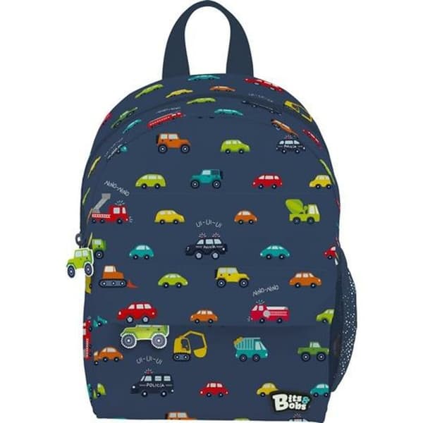 Skolebag Bits&Bobs Cars Marineblå 28,5 x 21,5 x 10 cm
