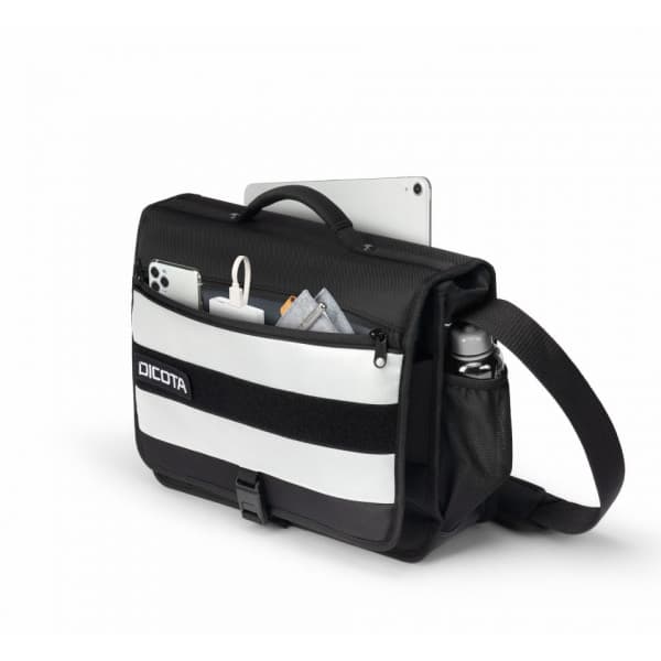 Dicota Messenger Bag Reflective - skuldertaske, sort