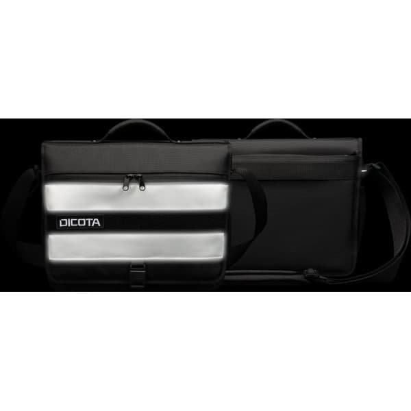 Dicota Messenger Bag Reflective - skuldertaske, sort