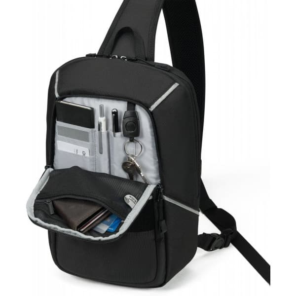 Dicota Sling Bag Reflective -axelväska, svart