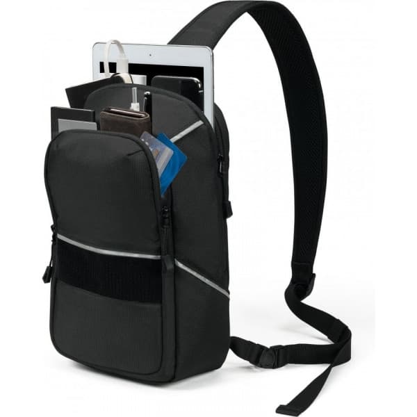 Dicota Sling Bag Reflective -axelväska, svart