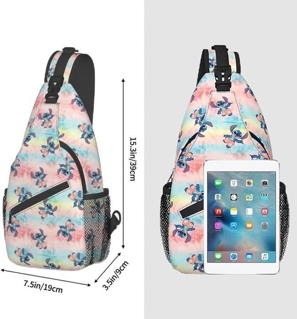 Axelväska, Stitch Crossbody-ryggsäck för resor, vandring, bröstväska, dagsäck för handväskor