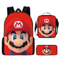 Miniatyrbild 1 av 5: Tecknad ryggsäck 3 delar ryggsäck Set Laptopväska Reseryggsäck Game Fans, Mario Red