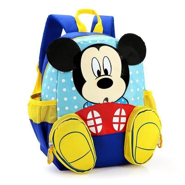 Barnryggsäck Flickor Skolväska Kindergarten Primär Minnie Mouse Marie Aristocat officiella tillbehör, 24x14x31cm, blå