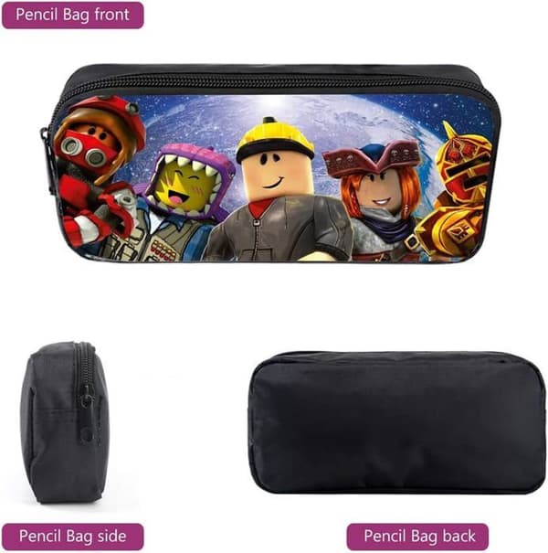 Roblox ryggsäck för pojkar med matlåda och pennfodral, skolryggsäck, datorryggsäck, 30*17*40