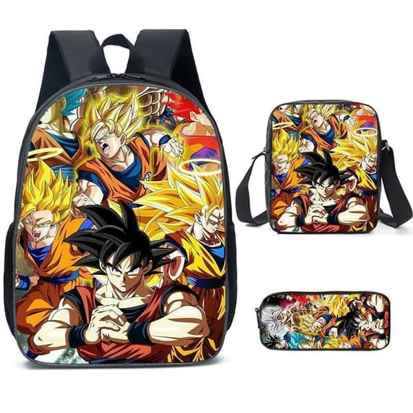 3 delar barnryggsäck - DRAGON BALL Skolryggsäck - Reseryggsäck - ryggsäck, pennväska, matsäck