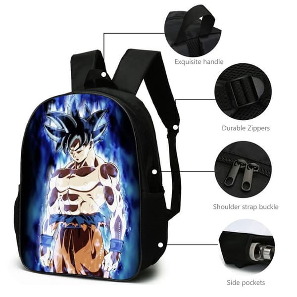 Barnryggsäck - DRAGON BALL Skolryggsäck - Reseryggsäck - Tecknad ryggsäck, 3st