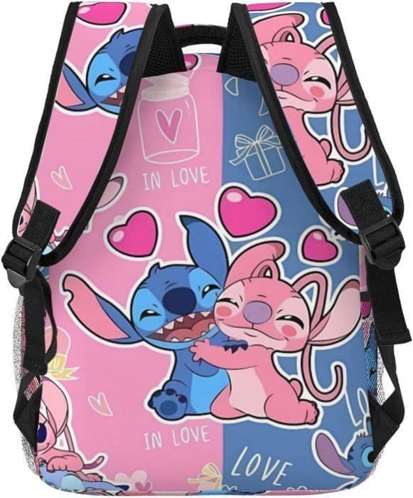 Set med 3 tecknad barnryggsäck, skolväska för pojkar och flickor, skolväska för pojkar och flickor (rosa)