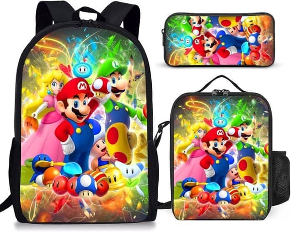 Tecknad ryggsäck 3 delar ryggsäck Set Laptopväska Reseryggsäck Game Fans