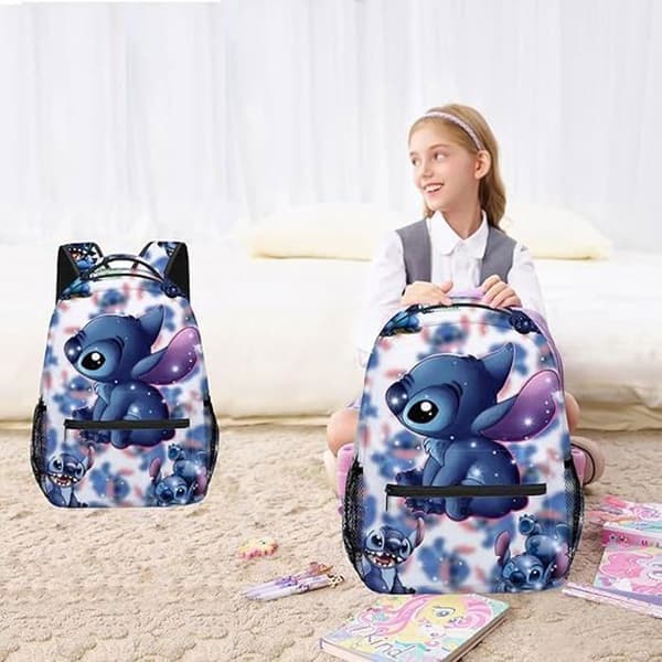 Stitch Cartoon Pattern Ryggsäckar för barn, skolväska, reseryggsäck, skolväska med stor kapacitet, bokväskor