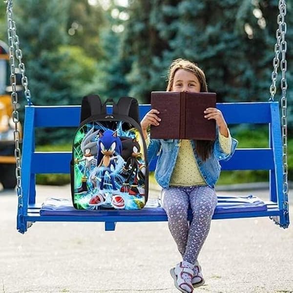 Barnryggsäckar, tryckt vattentät resväska Student skolboksväska, tecknad modeväska, 44 * 32 * 15 cm, set med 3