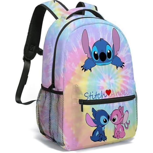 2 i 1 ryggsäck, pennväska, set med tre skolväskor för barn, 3D-tryckt reseryggsäck, stitch cartoon ryggsäck