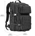 Miniatyrbild 4 av 6: Slitstark ryggsäck, 45L multifunktionsryggsäck Skolväska Military Shoulder Crossbody Travel Retro Oxford-tyg -svart