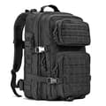 Miniatyrbild 1 av 6: Slitstark ryggsäck, 45L multifunktionsryggsäck Skolväska Military Shoulder Crossbody Travel Retro Oxford-tyg -svart