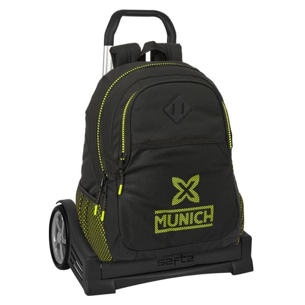 Skoleryggsekk med Hjul Munich Beat Svart 32 x 44 x 16 cm