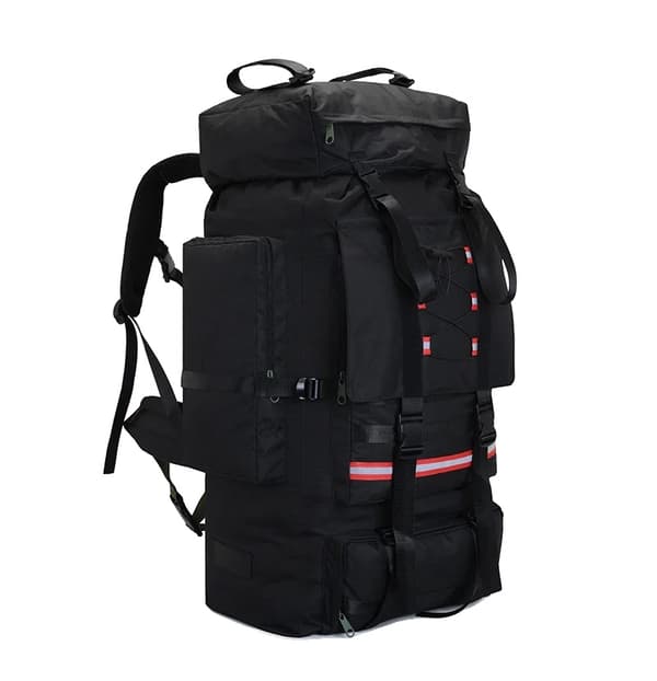 130L Ulkoilureppu, Unisex Pehmeäselkäinen Muotoilu, Sateensuoja Mukana,Khaki