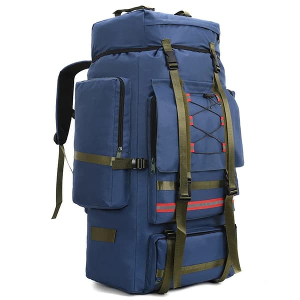 130L Ulkoilureppu, Unisex Pehmeäselkäinen Muotoilu, Sateensuoja Mukana,Khaki