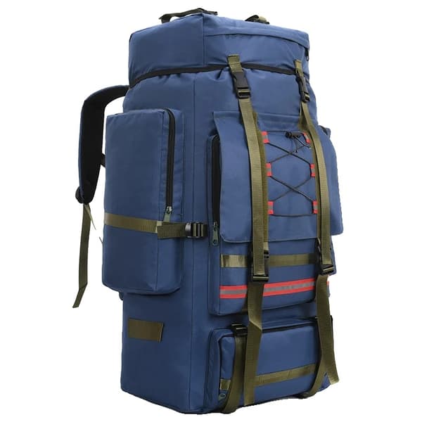 130L Ulkoilureppu, Unisex Pehmeäselkäinen Muotoilu, Sateensuoja Mukana,Khaki