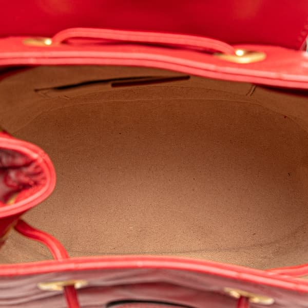 Pre-owned Gucci GG Marmont Matelasse Backpack Red