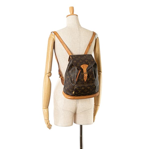 Pre-owned Louis Vuitton Monogram Montsouris MM Brown