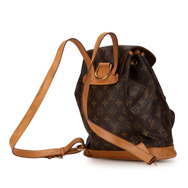 Pre-owned Louis Vuitton Monogram Montsouris MM Brown