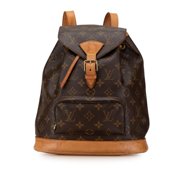 Pre-owned Louis Vuitton Monogram Montsouris MM Brown