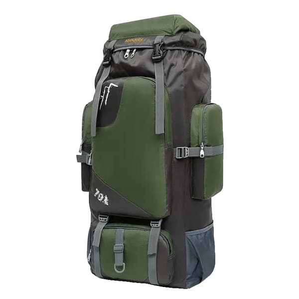90L Vattentät Vandringsryggsäck, Unisexdesign, Hållbart Polyester Material,blå Army Green