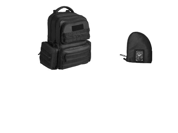 Taktisk Pistolrygsæk, Plads til 2/6 Pistoler, 6/10 Magasinkapacitet,Sort 33x20x23CM Black 42x23x48CM