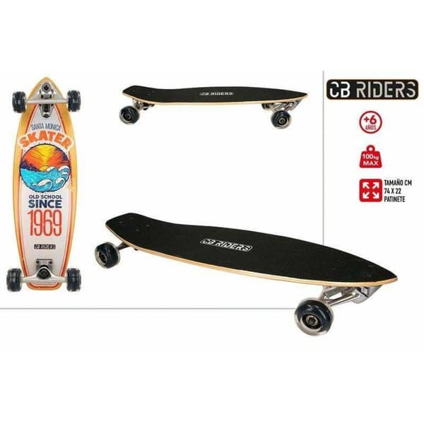 Skateboard Colorbaby Santa Monica Skater Træ 74 x 22 cm