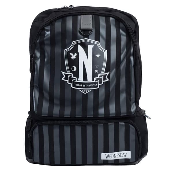 Wednesday Nevermore Premium Backpack Black/Silver/White One Size