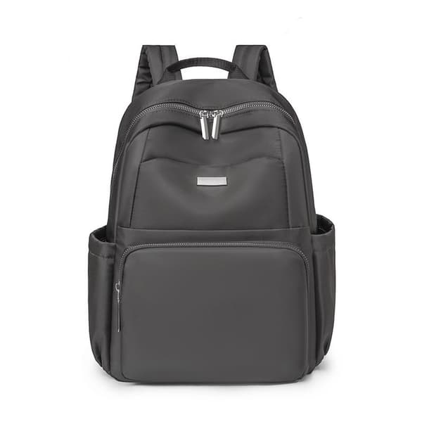 INF Svart nylon ryggsekk for hverdagsbruk