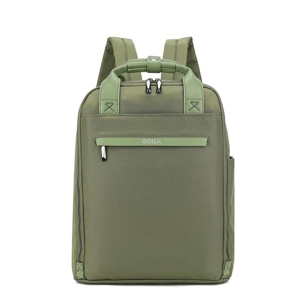 GOLLA Orion 15,6" ryggsekk for bærbar PC i nylon og lær - grønn
